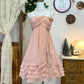 Pink Floral Ruffle Short Tulle Cute Sweet Homecoming Dress Birthday Party Dress gh4262