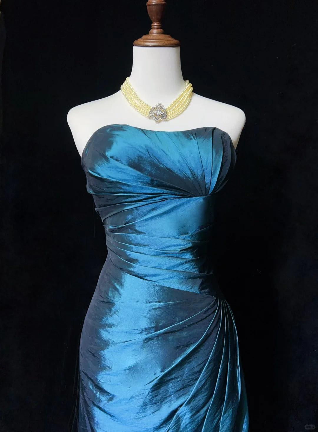 Peacock blue simple short fashion pleated homecoming dress prom dress evening dress gh4365