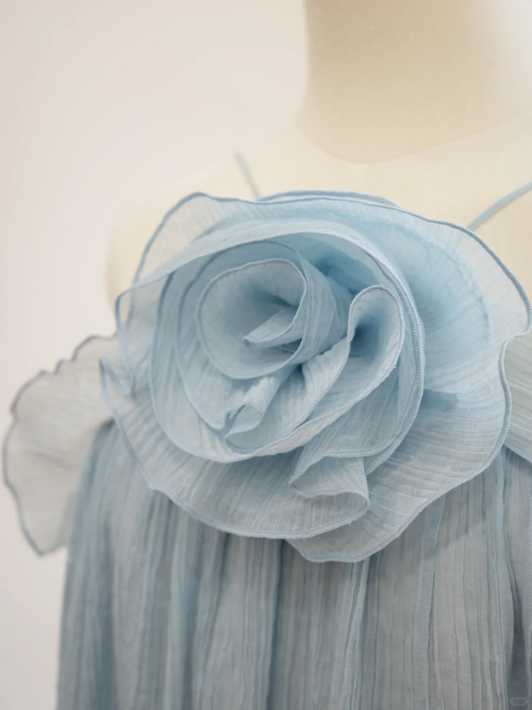 Girlhomeshops-Blue floral halter long backless chiffon party dress wedding guest dress gh5063