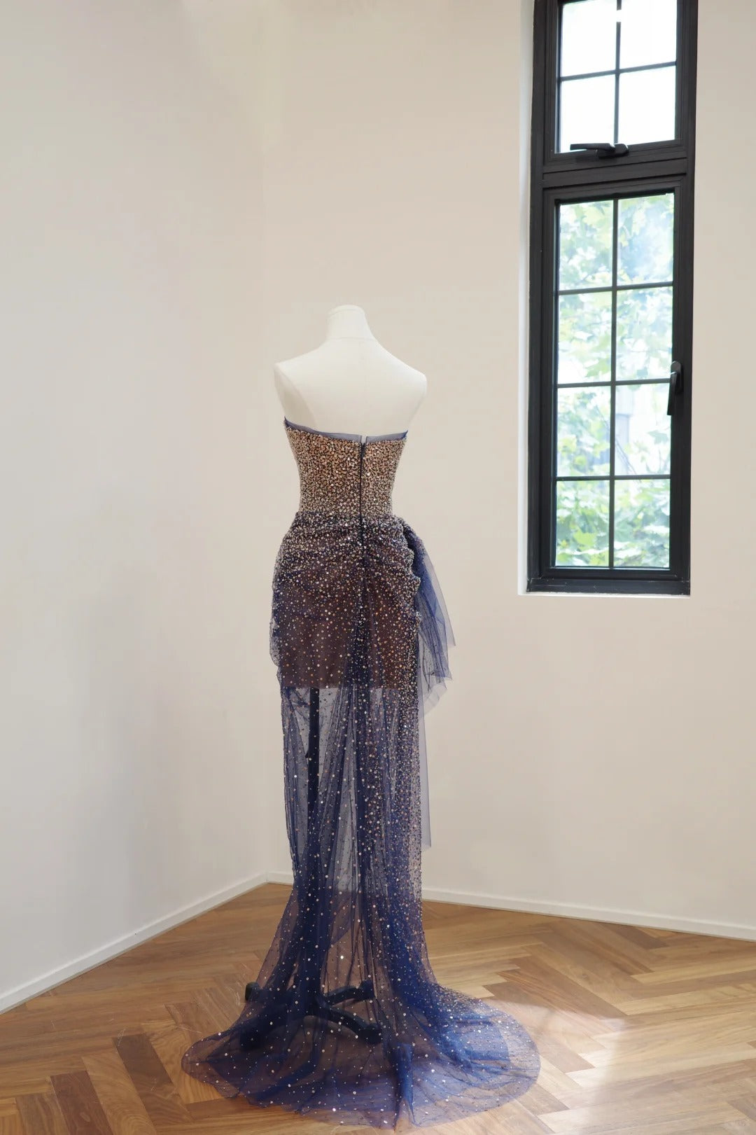 Girlhomeshops-Gold Dark Blue Shiny Short Sequin Homecoming Dress Prom Dress Evening Dress Party Dress gh5053