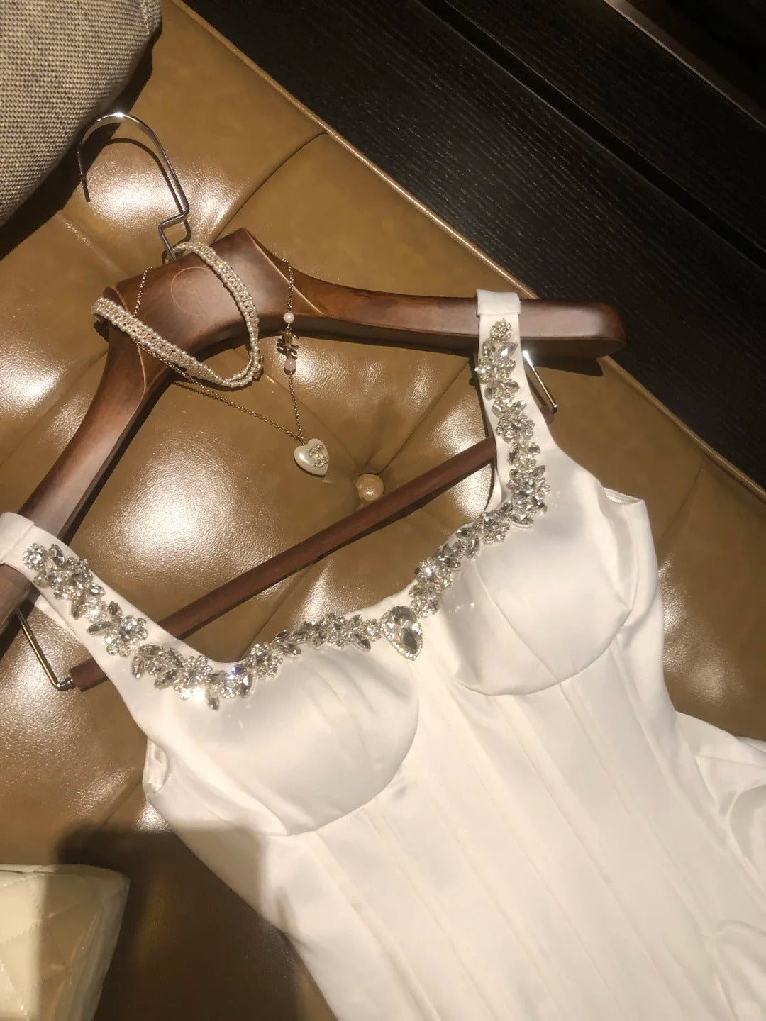 Girlhomeshops-White short satin princess homecoming dress birthday party dress eighth grade dress gh5295