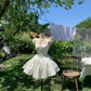 Girlhomeshops-White Sweet Short Chiffon Homecoming Dress Birthday Party Dress gh5047