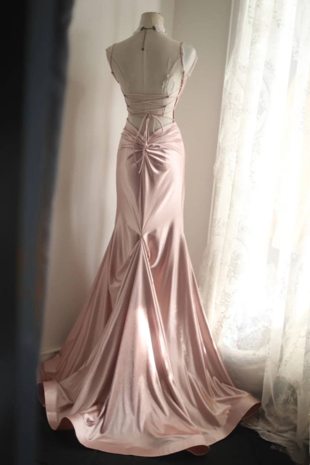 Rosa Meerjungfrauen-Abendkleid gh6556