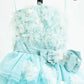 Girlhomeshops-Blue/Pink Floral Fashion Gorgeous Elegant Long Tiered Tulle Ball Gown gh5323