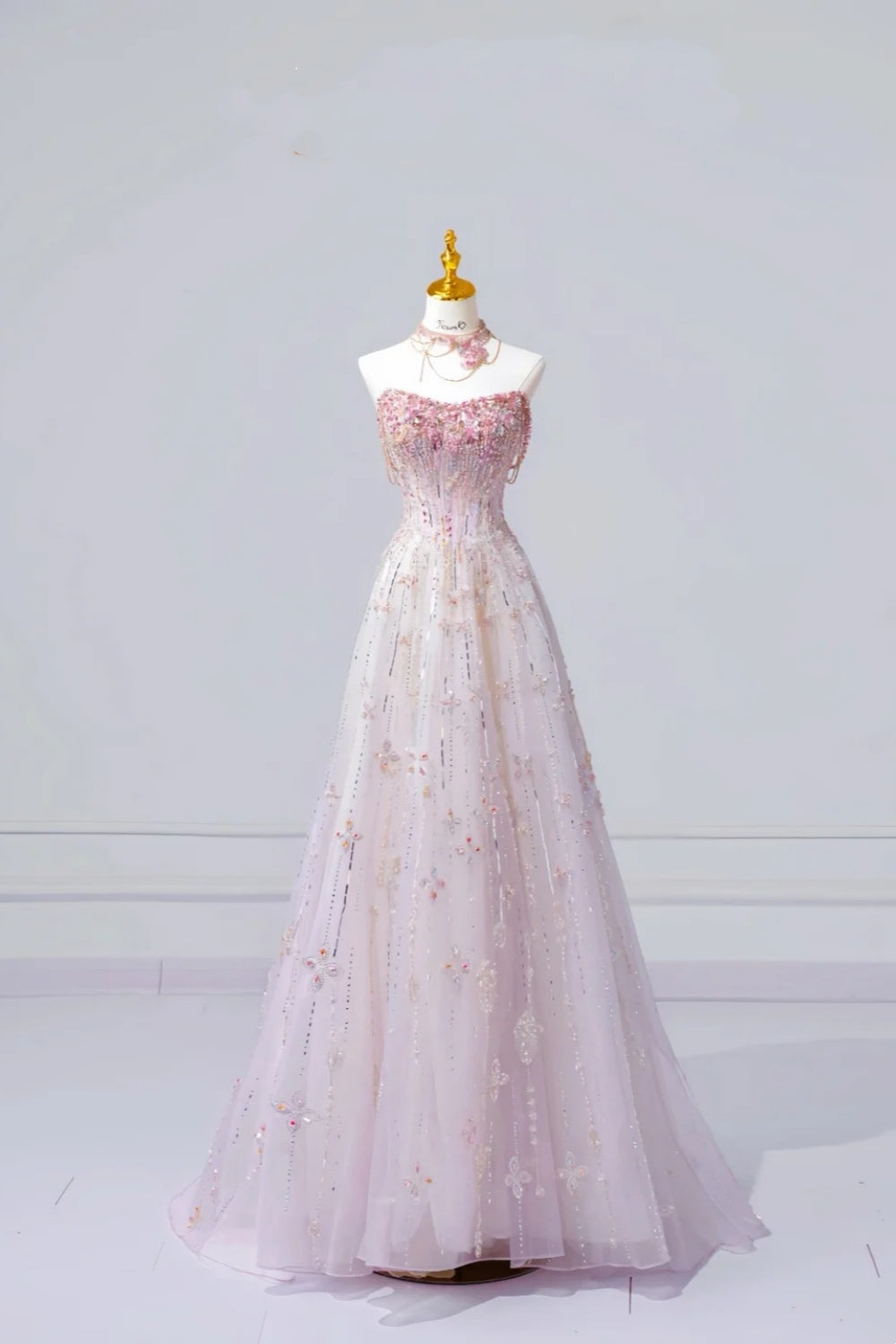 Robe de bal bustier Fairy Luxury Pink Diamond Starlight - Robe somptueuse pour dîner et tapis rouge gh6565