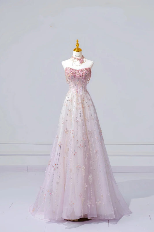 Robe de bal bustier Fairy Luxury Pink Diamond Starlight - Robe somptueuse pour dîner et tapis rouge gh6565