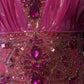 Pink Exquisite Pearl Embellishment Long Satin Formal Dress gh6774