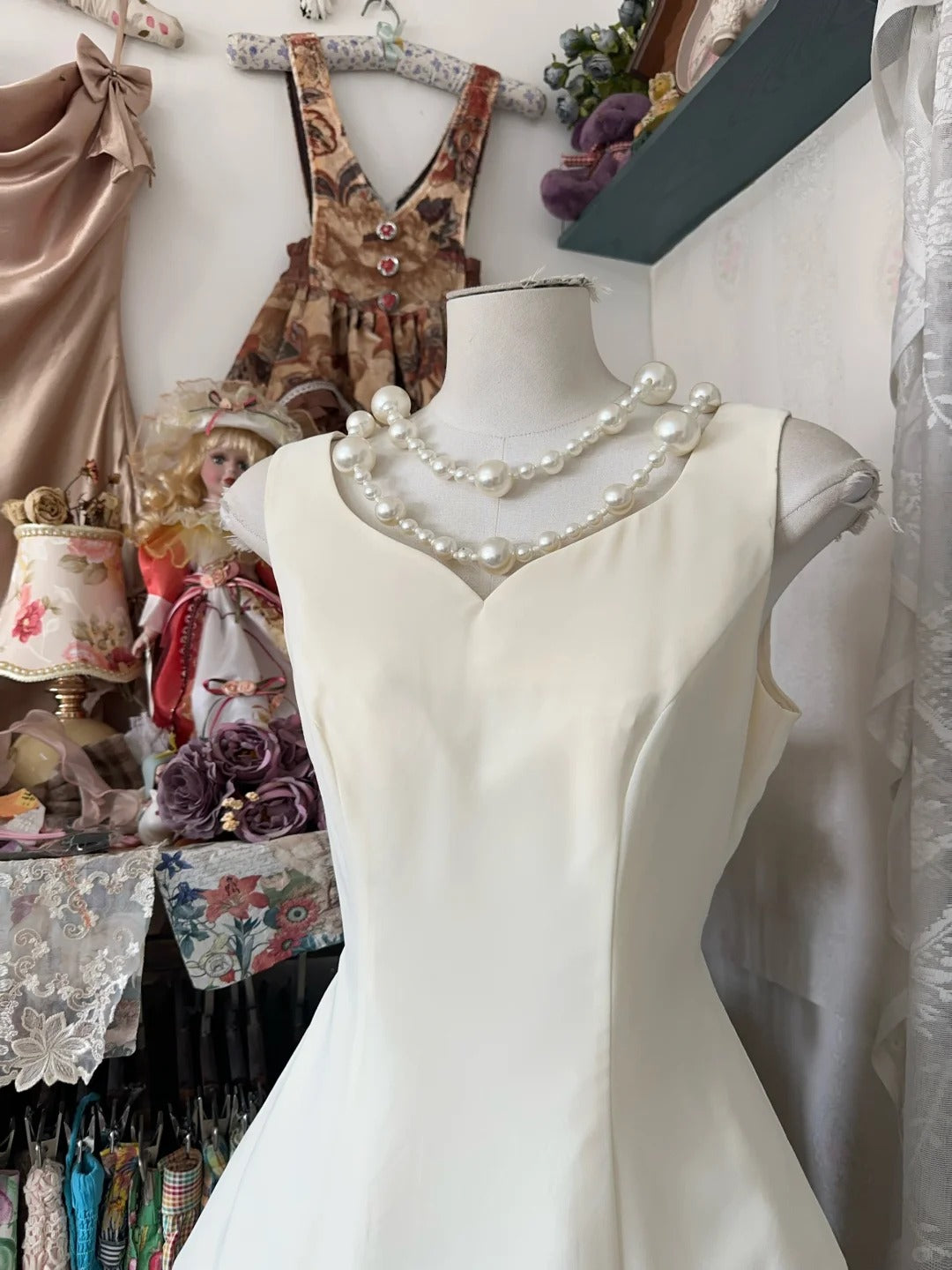 Girlhomeshops-White short simple fashion satin homecoming dress birthday party dress gh5186