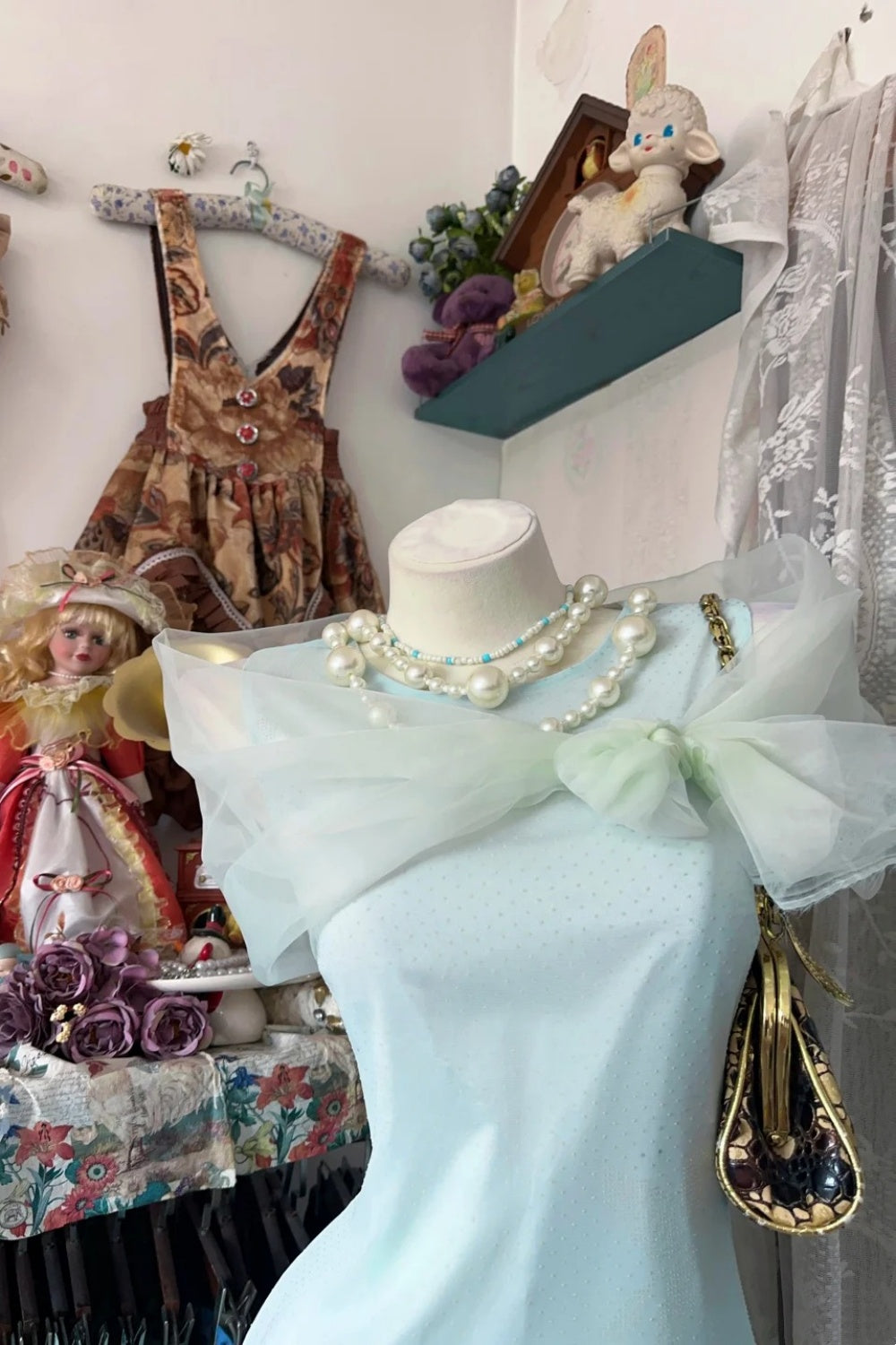 girlhomeshops-Retro Dress, Blue Dress, Short Dress gh6129