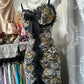 Girlhomeshops-Black leopard print elegant long chiffon Prom dress evening dress party dress gh5189