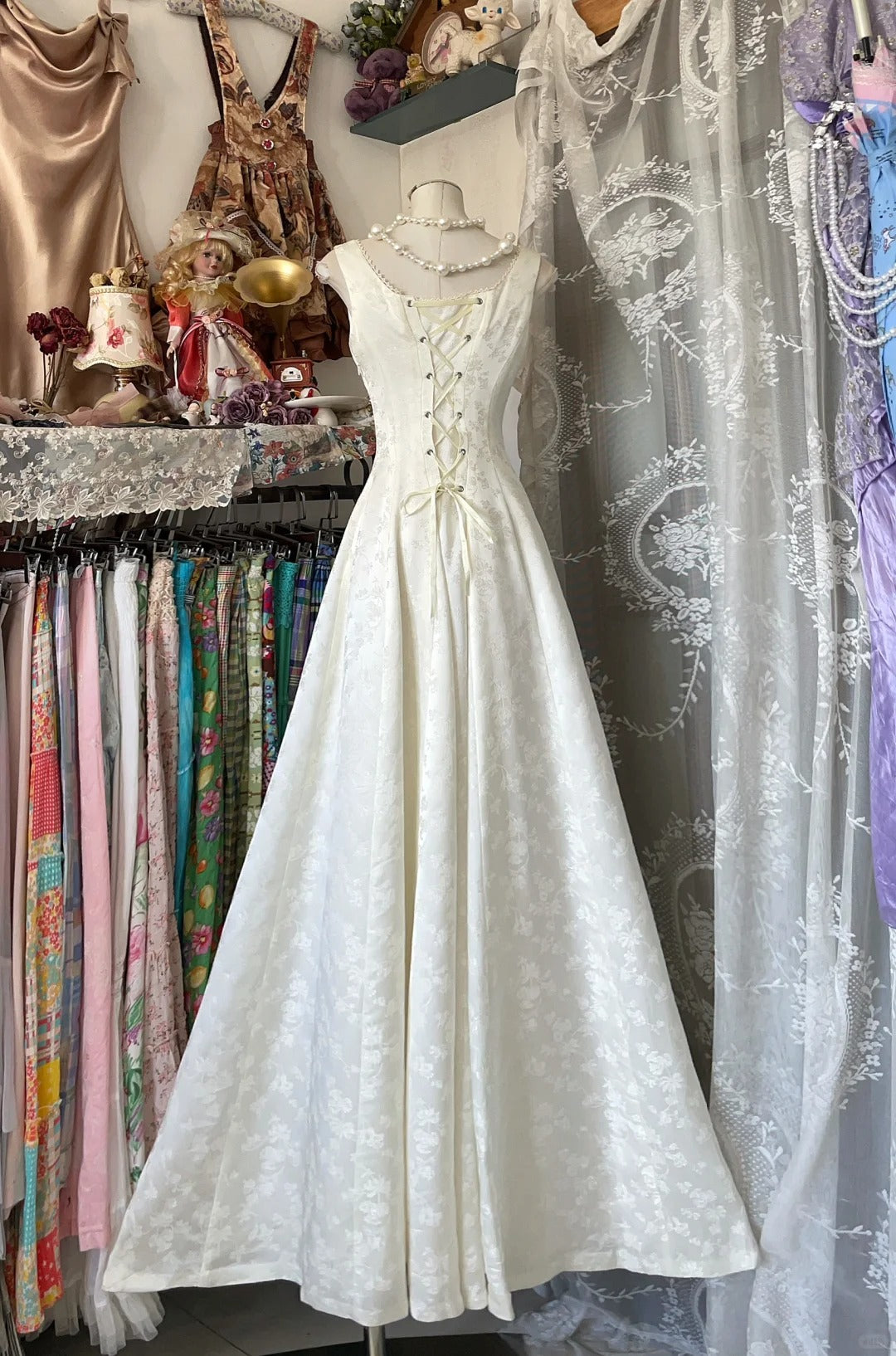 Girlhomeshops-White simple elegant long satin A-line Prom dress evening dress party dress gh5169