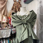 Girlhomeshops-Green elegant simple long satin Prom dress evening dress birthday party dress gh5185