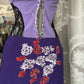 Girlhomeshops-Purple Floral Short Chiffon Homecoming Dress Party Dress gh5248