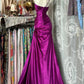 girlhomeshops - Nouvelle robe rétro, robe en satin violet gh61278