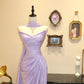 Purple Elegant Beautiful Long Floor Length Satin Ball Gown Evening Dress Party Dress gh4191