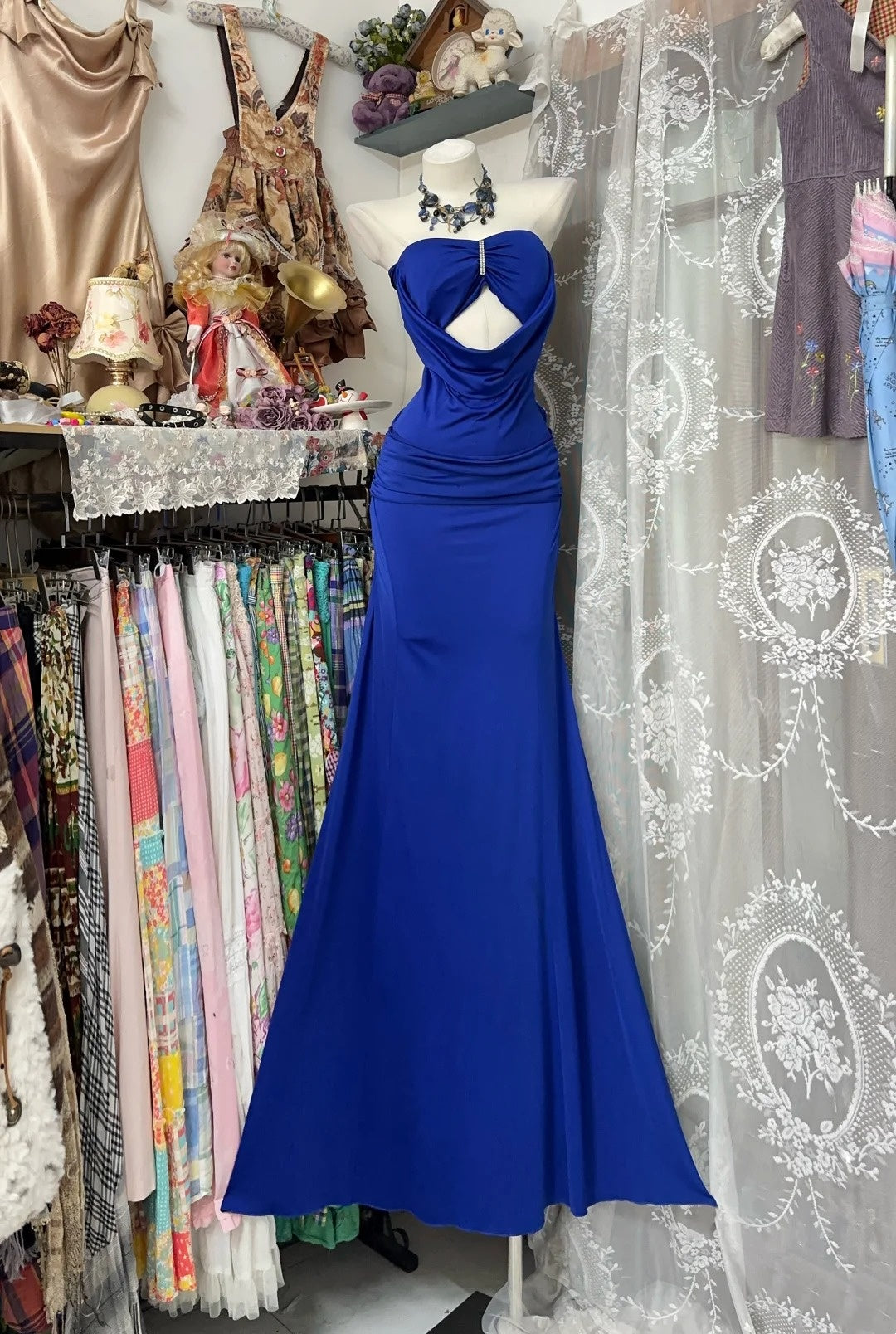 Retro-Kleid Exquisites langes Abendkleid gh6687