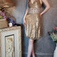 Gold gorgeous vintage beaded sequins elegant long sequin homecoming dress prom dress evening dress cocktail party dress gh4798