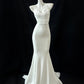 Robe de soirée longue en satin blanc à la mode, robe de bal, robe de soirée, gh4838