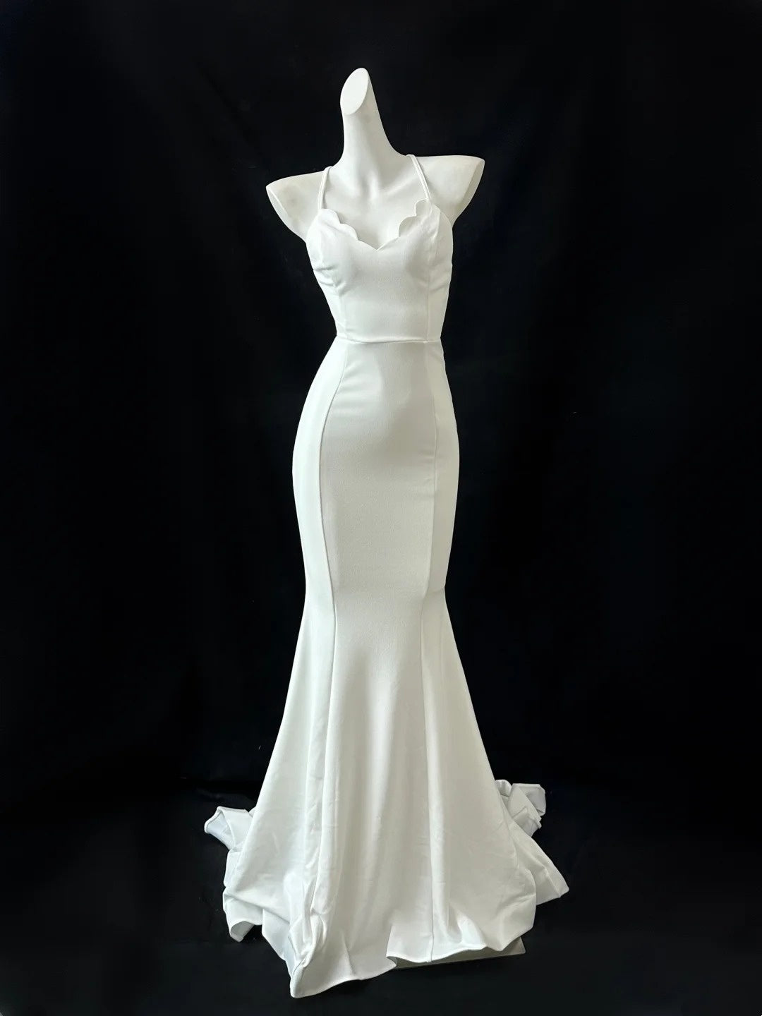 Robe de soirée longue en satin blanc à la mode, robe de bal, robe de soirée, gh4838