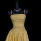 girlhomeshops--Yellow sweet long tulle prom dress gh5577