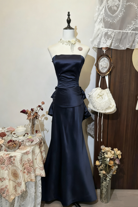 girlhomeshops-New Navy Blue Formal Dress gh6121