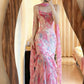 Pink Elegant Fairy Chiffon Ball Gown Evening Dress Party Dress gh4321
