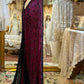 Girlhomeshops-Purple Beaded Vintage Elegant Long Chiffon Prom dress Evening Dress Party Dress gh5045