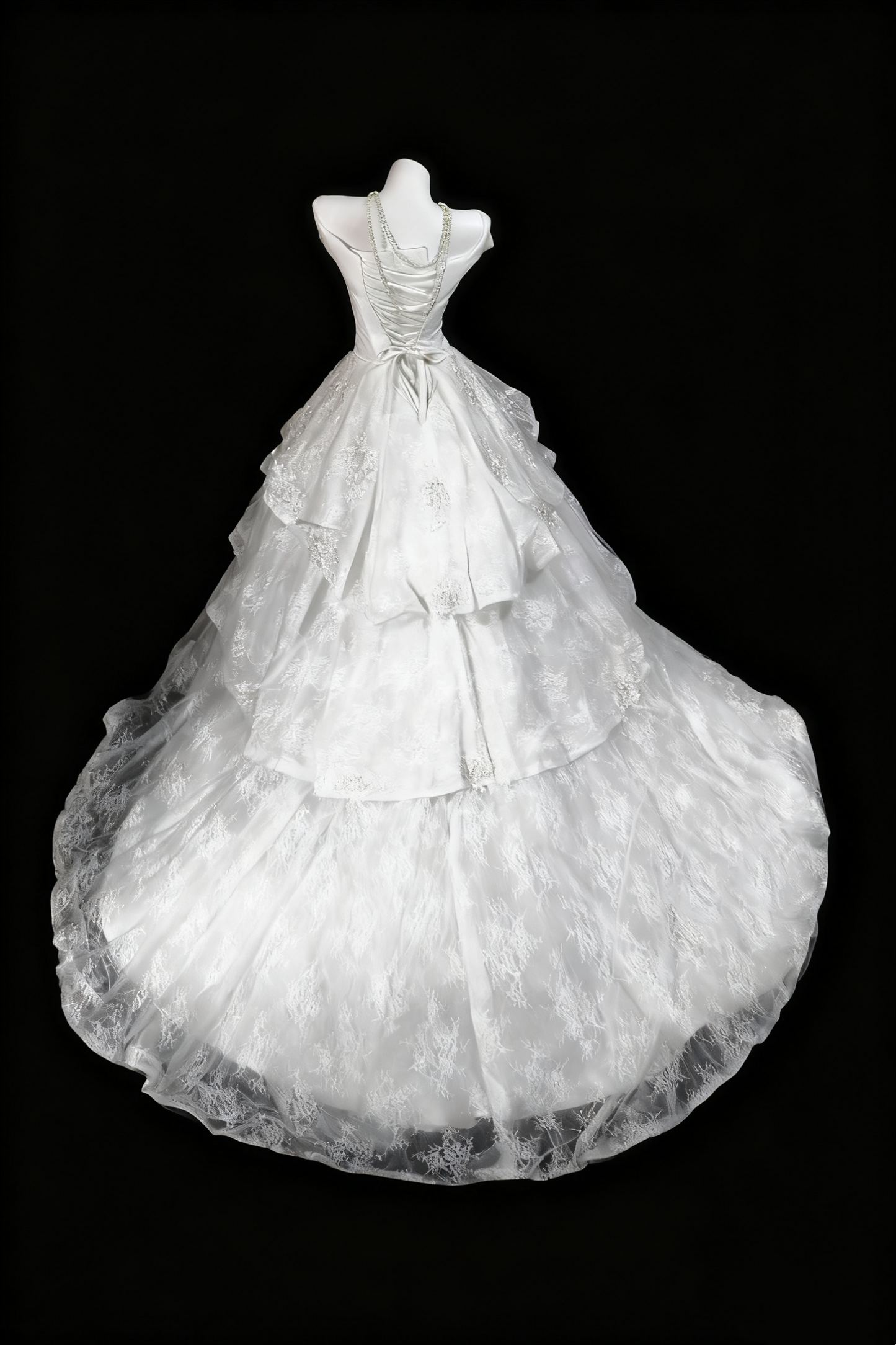 girlhomeshops - Robe de mariée longue en dentelle blanche, magnifique et exquise gh6281