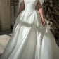 Girlhomeshops - Robe de bal de mariage longue en satin blanc, épaules dénudées, longueur au sol, gh5392