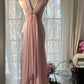 Pink Elegant Exquisite Rhinestone Long Satin Chiffon Ball Gown Evening Dress Party Dress Birthday Dress Date Dress gh4163