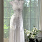 Girlhomeshops-White exquisite beaded long fairy chiffon Prom Dress evening dress party dress gh5077