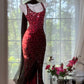 Girlhomeshops-Burgundy beaded elegant long chiffon Prom dress evening dress party dress gh5165