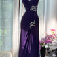 Purple Rhinestone Long Chiffon Ball Gown Evening Dress Party Dress Date Dress Prom Dress gh4677