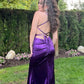 Purple/Blue Fashion Elegant Sweetheart Neck Strap Long Slim Satin Formal Prom Dress Evening Dress Party Dress Graduation Dress gh3468