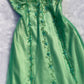 Robe de soirée longue en satin et tulle, élégante et délicate, motif floral, avec perles, style Green Fashion, gh3703