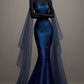 Girlhomeshops-Blue/Purple Sparkling Long Satin Mermaid Prom Dress Evening Dress Party Dress gh5000