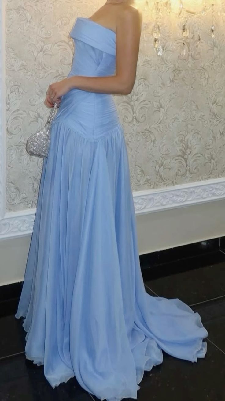 girlhomeshops-Blue Tulle Fashionable And Simple Ball Gown/Graduation Dress gh6107