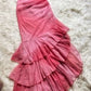 Pink Fashion Gradient Long Chiffon Ruffle Ball Gown Evening Dress Birthday Party Dress gh3539