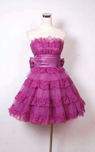 girlhomeshops-Purple and pink short multi-layered tulle princess sweet homecoming dress gh5770