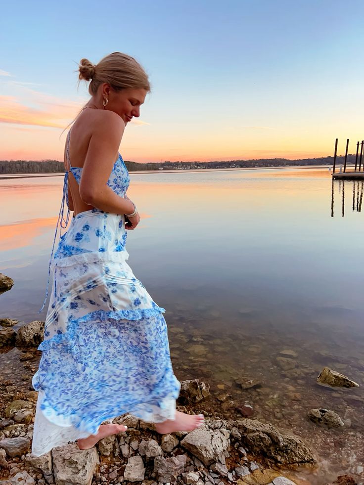 Robe de bal longue bleue élégante en dentelle florale délicate, robe de soirée, robe de bal, robe de soirée, robe de soirée, robe de soirée, gh4109