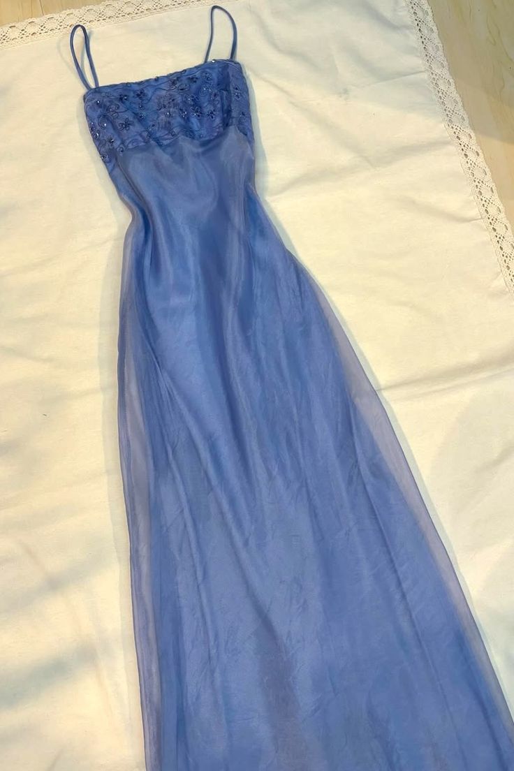 girlhomeshops - Nouvelle robe ornée de délicates perles bleues gh6118