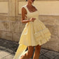Girlhomeshops-Yellow fashion sweet backless elegant short satin homecoming dress birthday dress gh5268