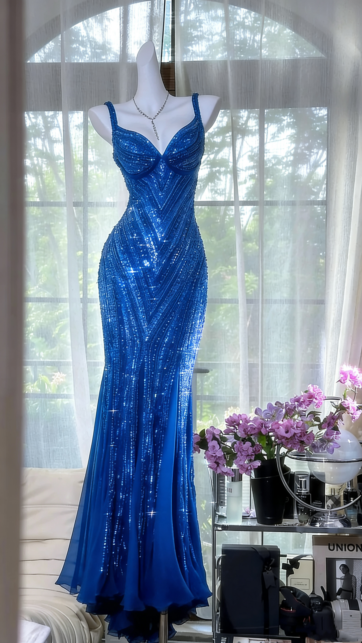 Purple Luxury Gorgeous Beading Fashion Elegant Long Prom dresses Evening Gown Party Dress gh4889