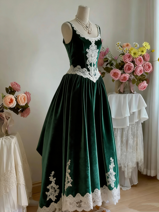Robe de soirée vintage en velours, modèle original exclusif, robe de bal gh6540
