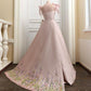 Pink Gorgeous Exquisite Floral Long Satin Formal Custom Prom Dress Evening Gown gh3147
