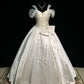 Ivory White Beading Fashion Long Satin Princess Ball Gown Wedding Dress Wedding Gown gh4924