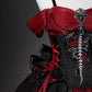 Girlhomeshops - Robe courte de soirée en tulle et dentelle perlée noire et rouge, robe d'anniversaire gh5347