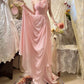 Pink Fashion One Shoulder Long Chiffon Ball Gown Evening Dress gh4430