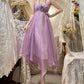 Purple Floral Elegant Short Homecoming Dress Chiffon Ball Gown Evening Gown Party Dress Bridesmaid Dresses gh4462