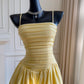 girlhomeshops--Yellow sweet long tulle prom dress gh5577